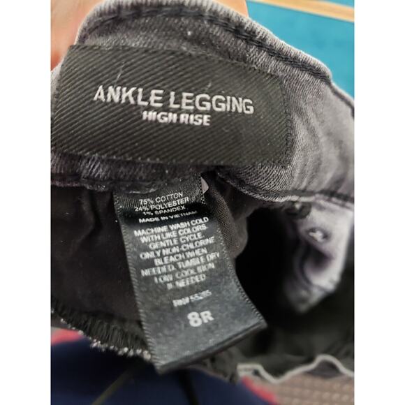 Express Jeans Sz 8 Womens Black Ankle Legging Ladies Stretch Denim Pants - Picture 7 of 10